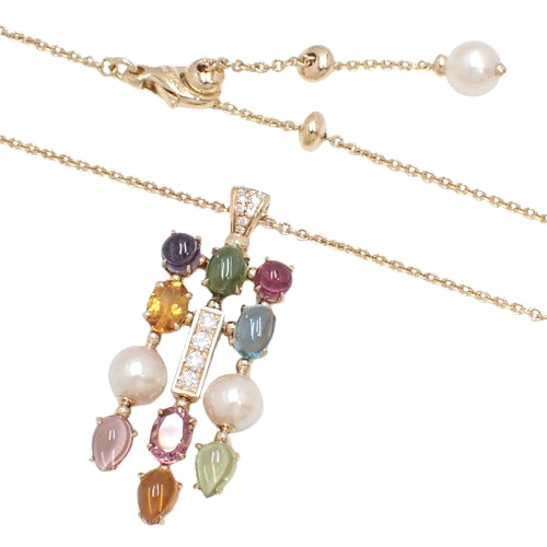 Allegra Necklace Pearl/Diamond/Tourmaline/Citrine/Peridot/Topaz/Amethyst 18K Yellow Gold YG Accessory Jewelry