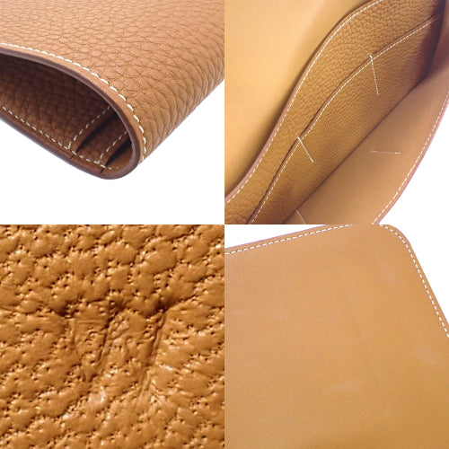 Dogon Duo Taurillon Clemence leather with palladium hardware and gold W stamp