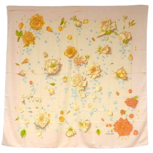 La Rosee Anne Gavarni バラの雫 カレジェアン140 カシミヤ シルク 大判スカーフ カレ140