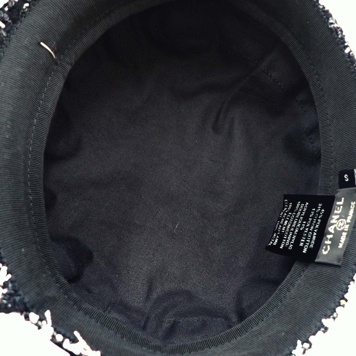 Tweed Newsboy Cap, Size S, Cotton, Polyester, Polyamide