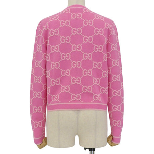 GG Cotton Jacquard Cardigan, Size S, Apparel, Fashion