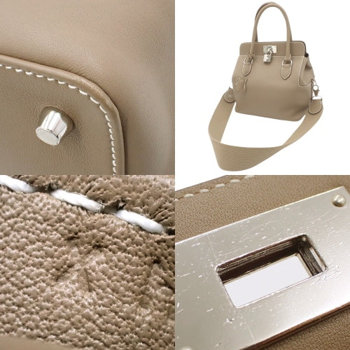 ツールボックス 20 スイフト パラジウム金具 エトープ/エトゥープ シルバー金具 X刻印