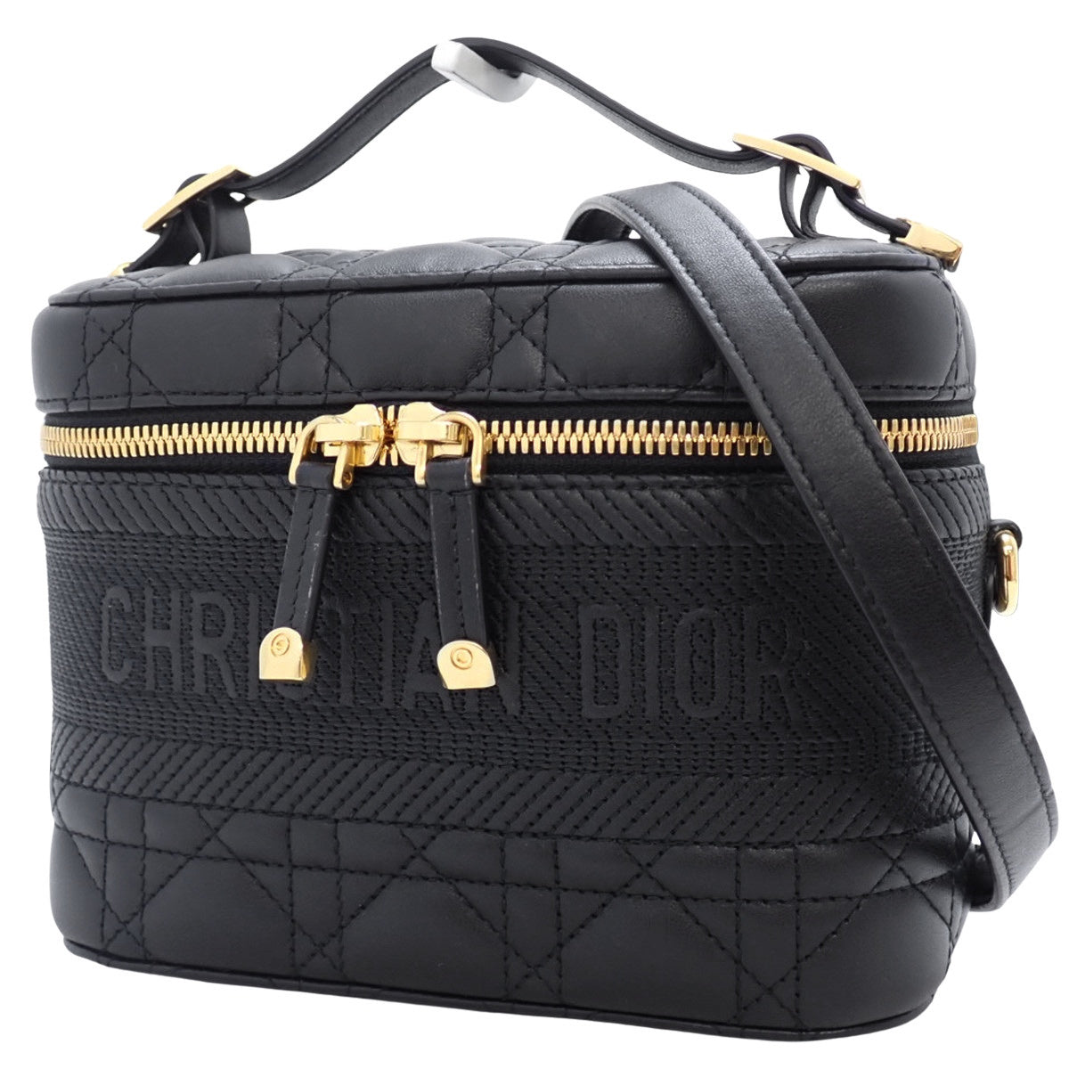 カナージュ ディオール トラベル スモール ヴァニティ レザー ブラック S5488UNTR_M900