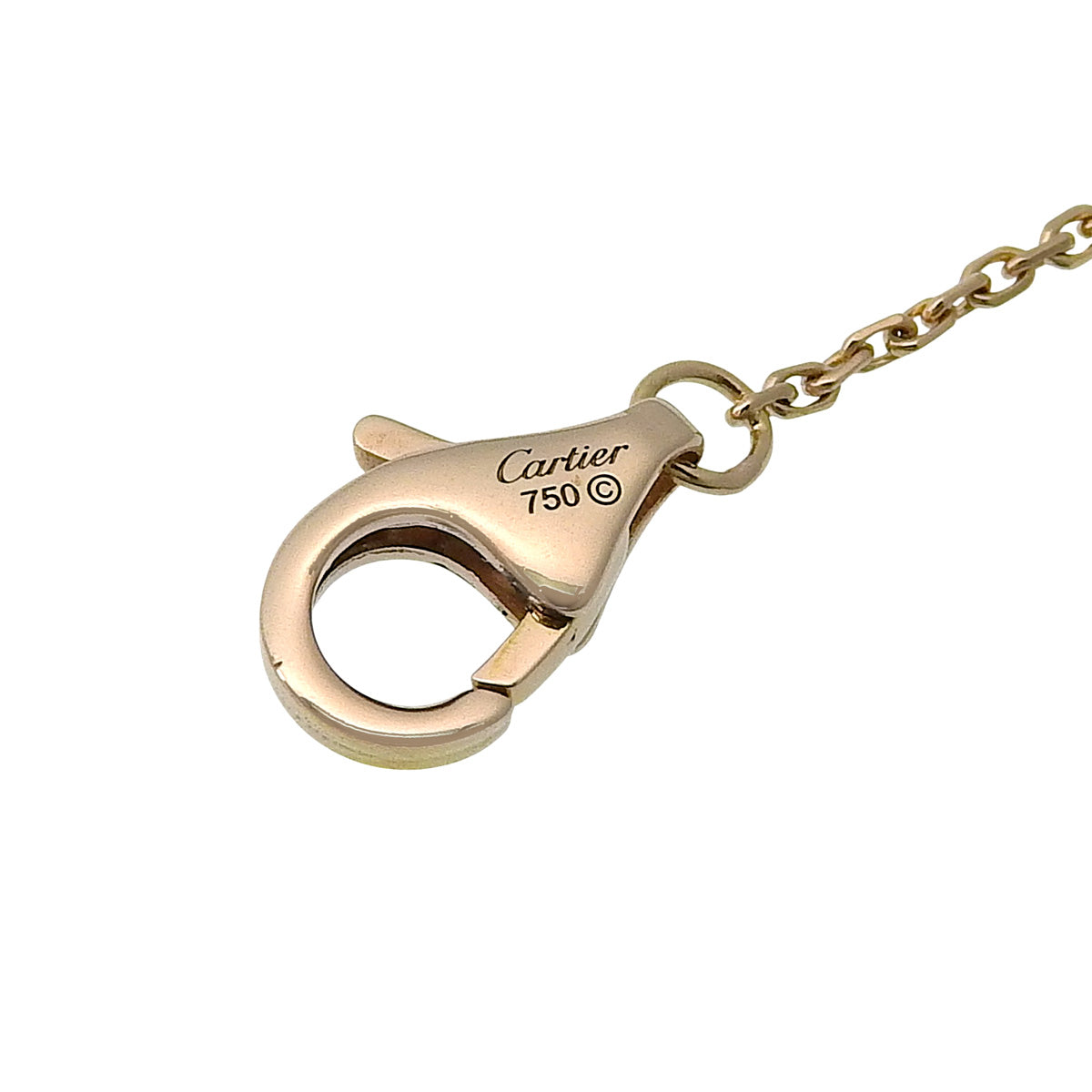 符号十字架项链 钻石粉金 K18PG