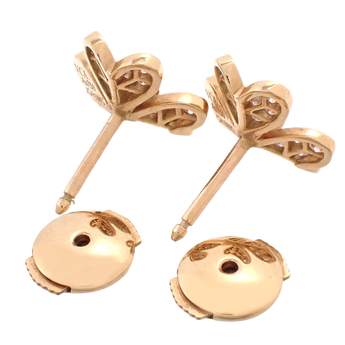 Frivole耳环，迷你款，钻石，18K玫瑰金