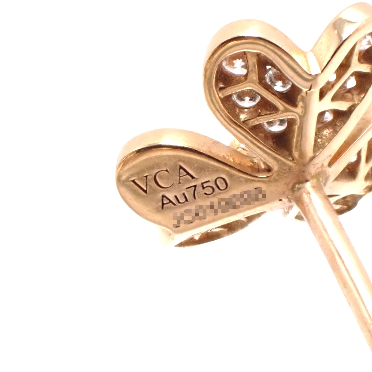 Frivole earrings, mini model, diamonds, pink gold, 18K pink gold