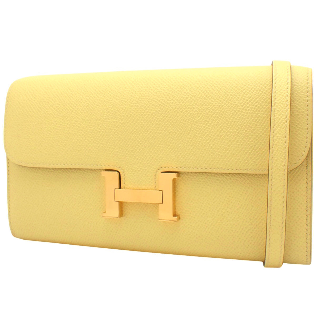 Constance Long To-Go, Vo'e Epsom leather, Jaune Poussin color, gold hardware, Z stamp.