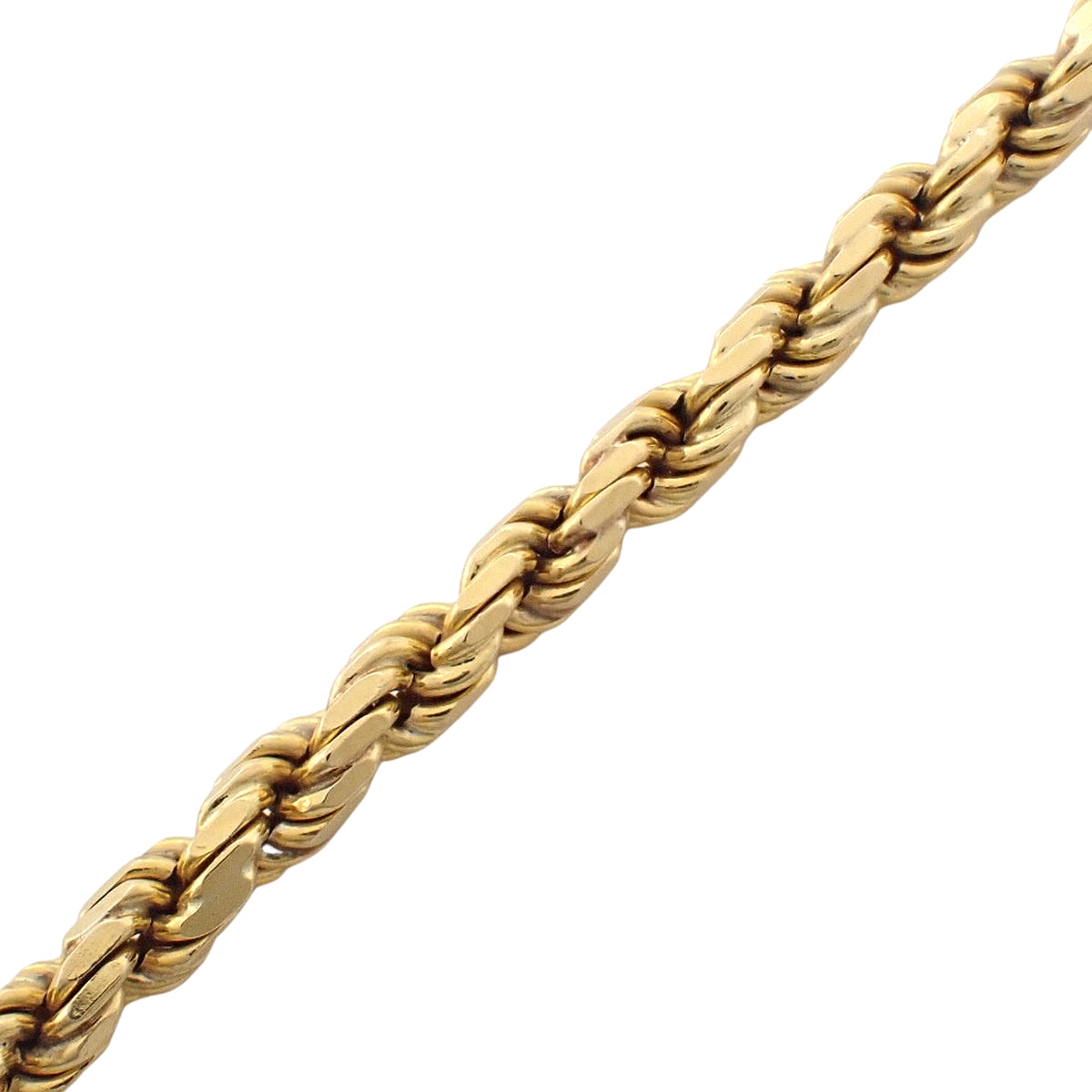 Rope chain necklace in 18K yellow gold, 23.5g