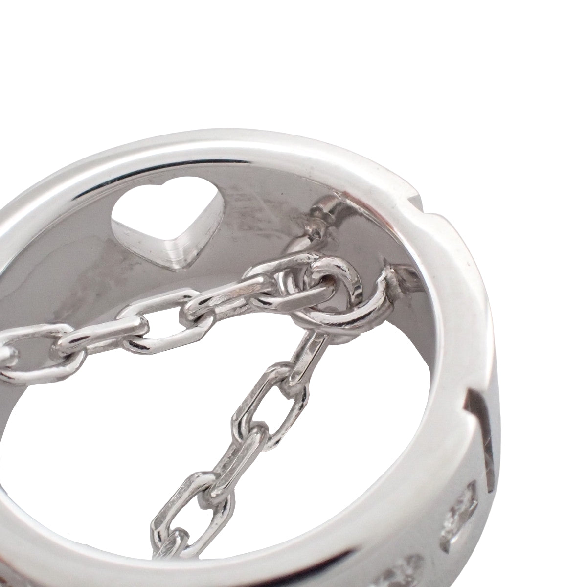 アイコンアモール ネックレス ダイヤモンド ホワイトゴールド K18WG 5.5g