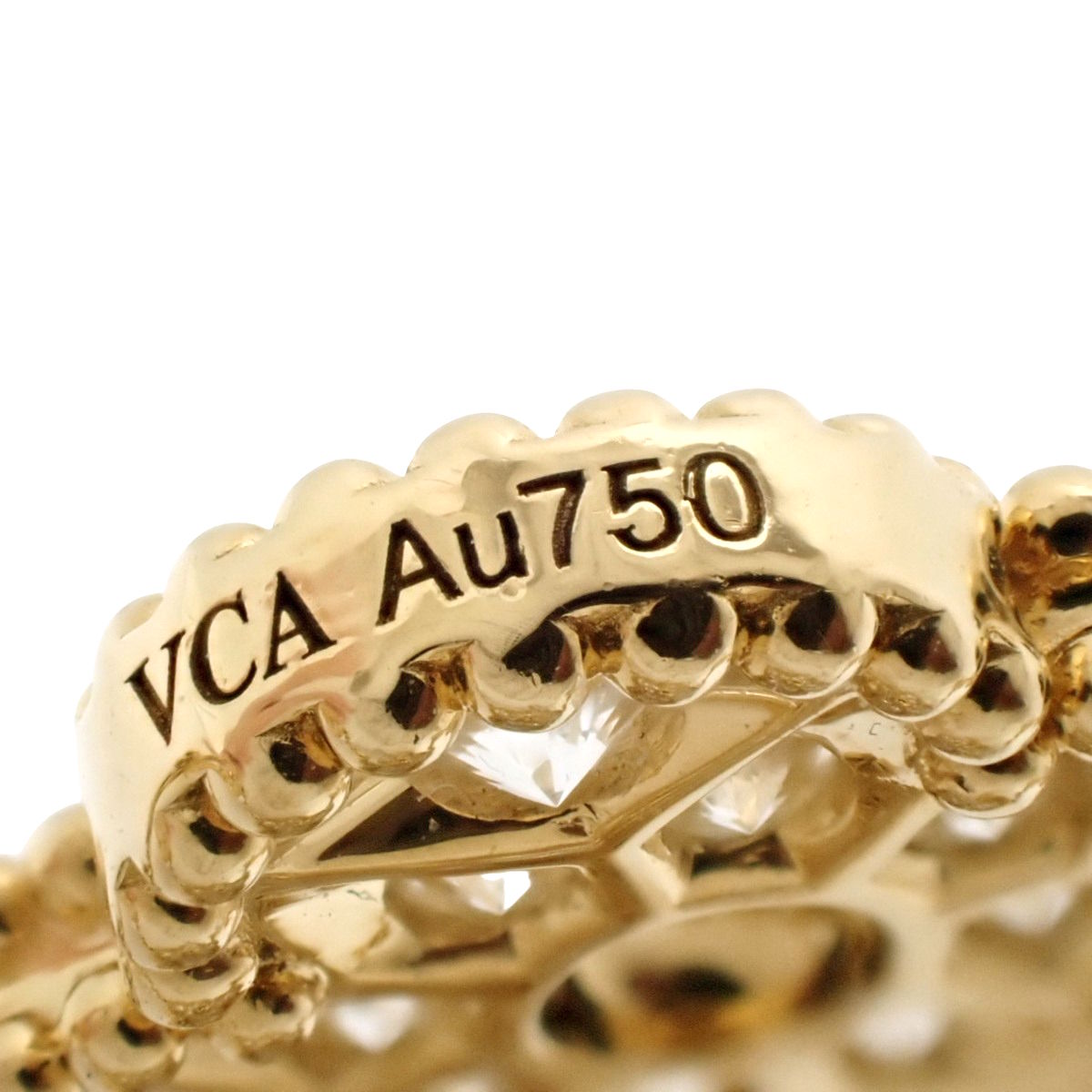 ヴィンテージ アルハンブラ ブレスレット 5モチーフ ダイヤモンド イエローゴールド K18YG 14.0g