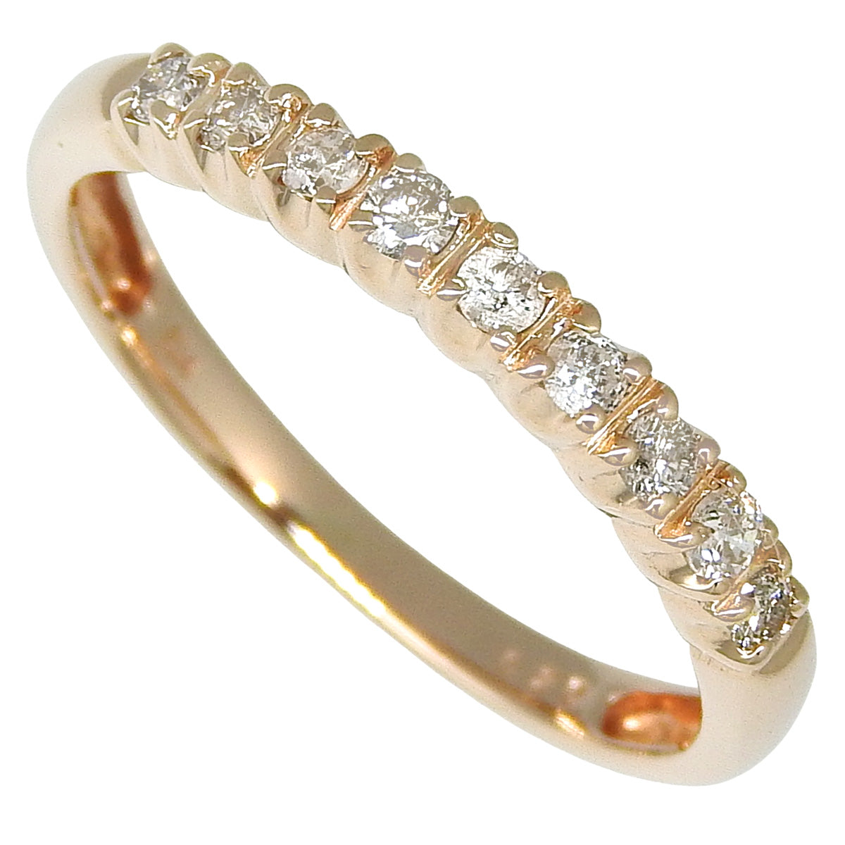 Diamond Ring D0.20 Pink Gold K14PG Size 10 (US) 1.2g