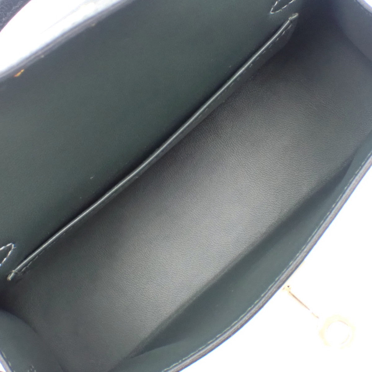 [New] Mini Kelly 2 Tricolor K Stamp, Epsom Leather, Beurre Mangrove, Beurre Amand, Black, Gold Hardware
