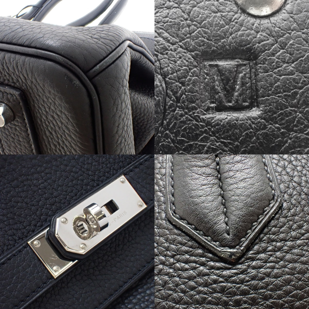 ショルダーバーキン トゴ ブラック シルバー金具 □M刻印