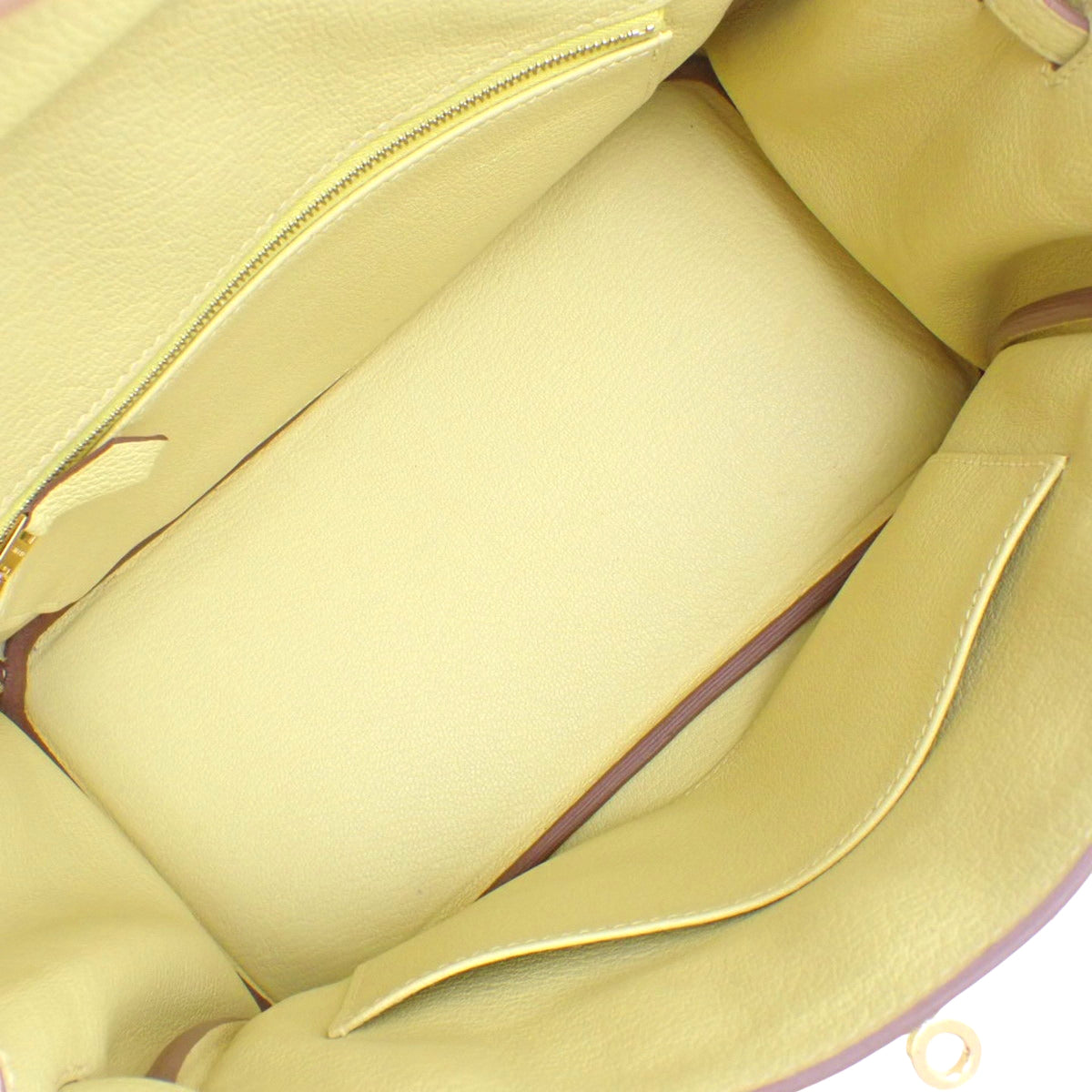 Birkin 25 Togo Jaune Poussin 金色五金 Z 字印记