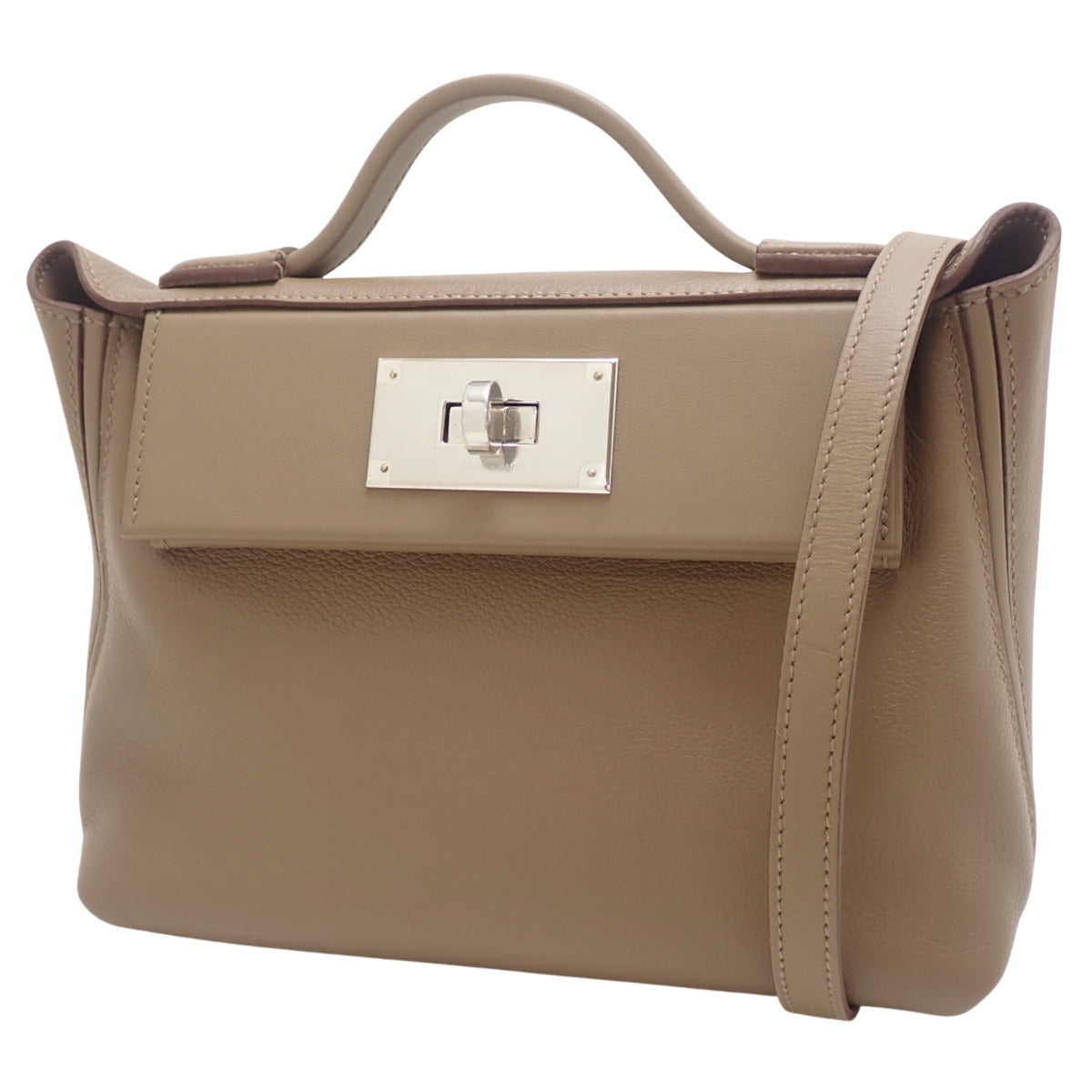 サック ヴァンキャトルミニ21 エバーカラー スイフト エトゥープ/エトープ シルバー金具 U刻印