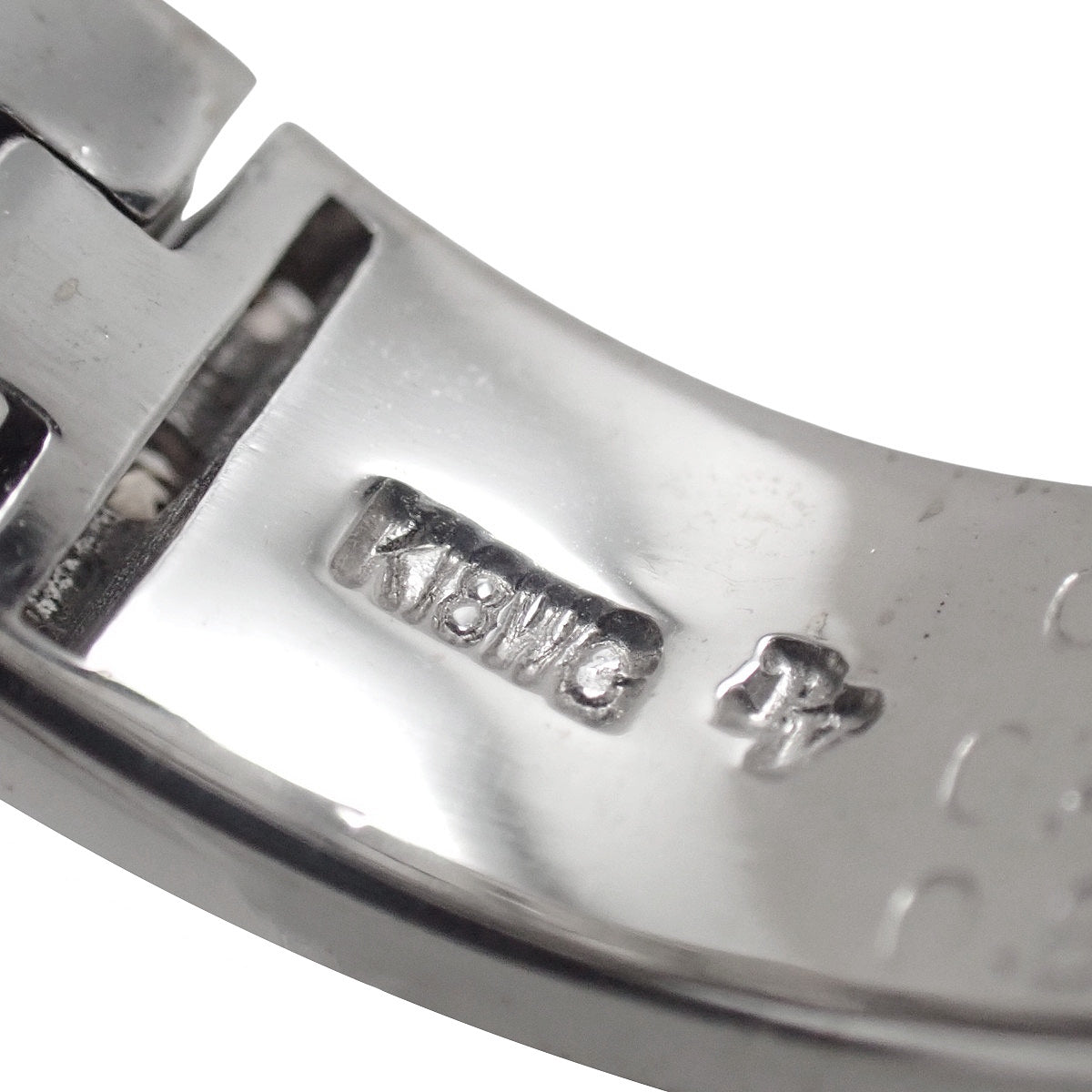 Cross motif ring with diamonds D0.30, D0.40, D0.84, white gold K18WG 8.6g