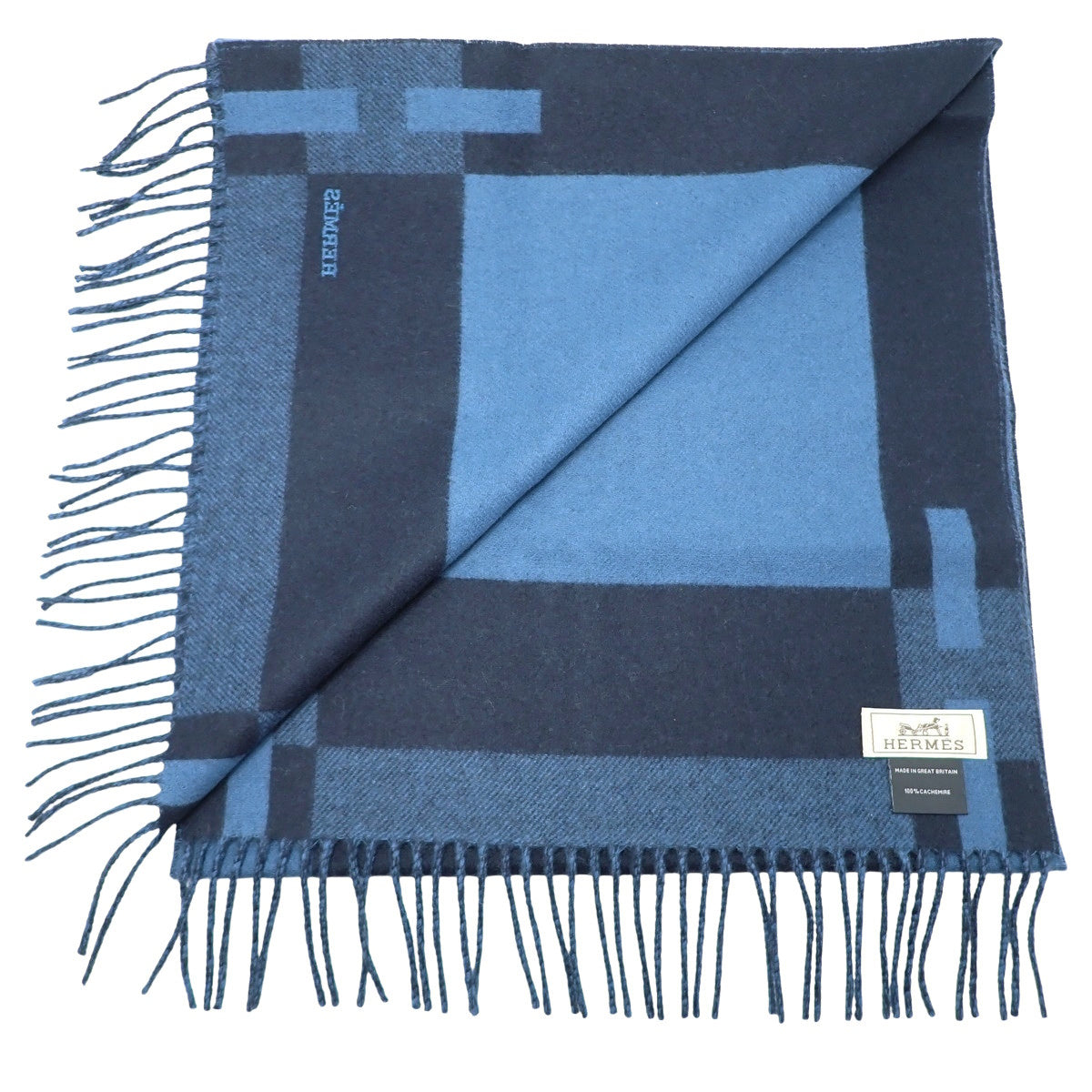 Hパッサン カシミヤ ブルー・テュルカン マリン