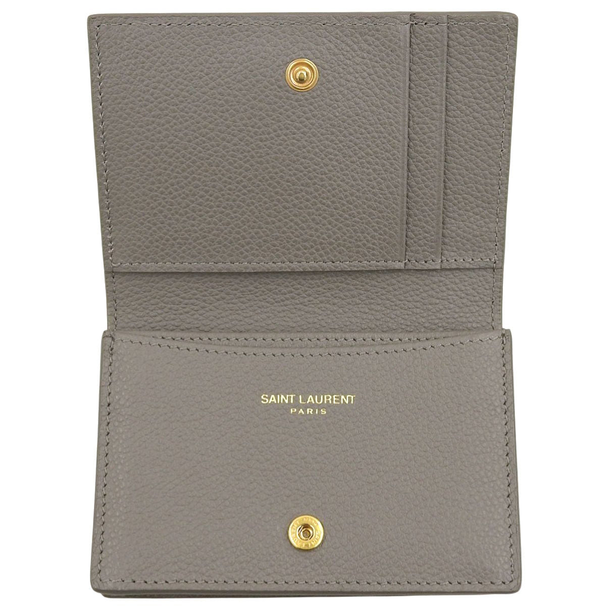 YSLライン カードケース レザー グレー 613536