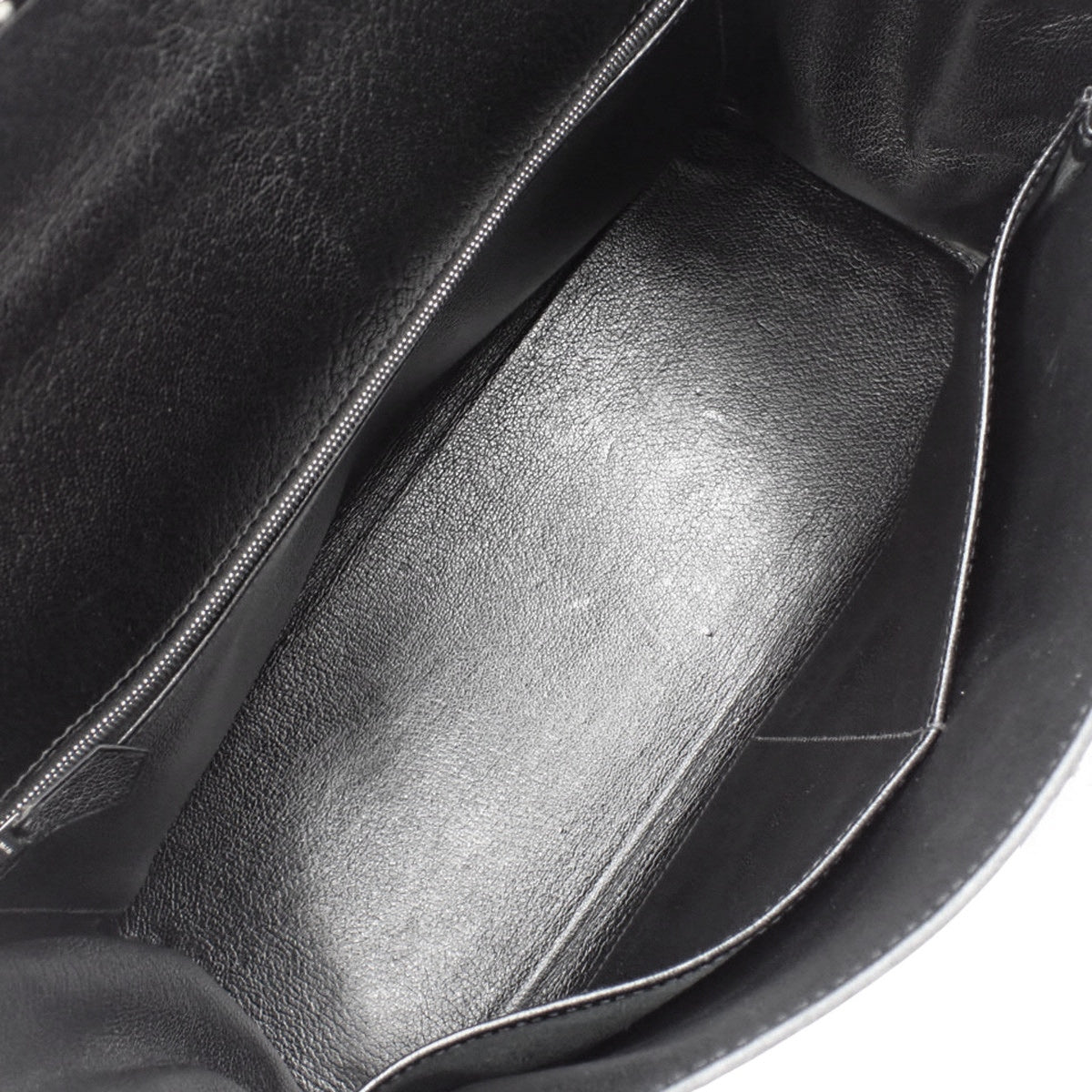 ケリー35 (内縫い) シェブルミゾル パラジウム金具 ブラック シルバー金具 □H刻印