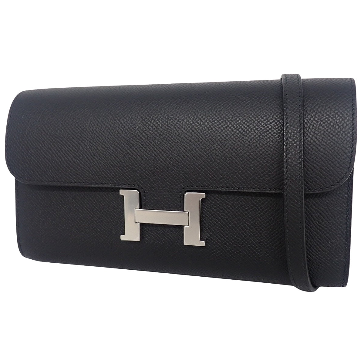 【全新】Constance Long To Go 手提包，G 字印记，Epsom 小牛皮，黑色，银色五金