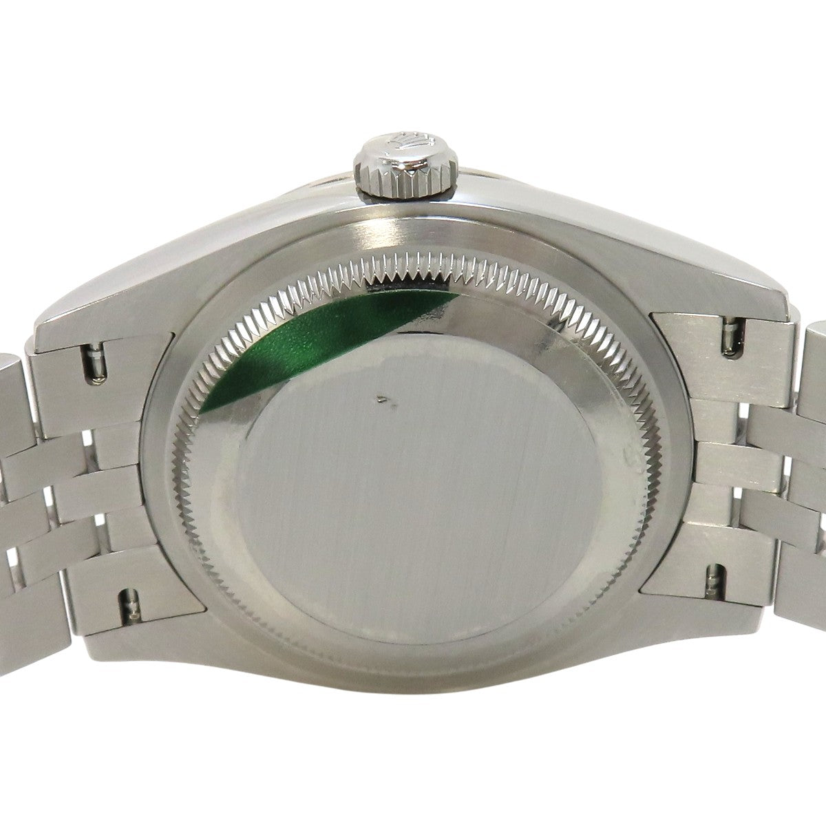 Datejust 36 Palm Motif WG/SS Random Serial Olive Green Dial Diamond Indices Automatic Men's