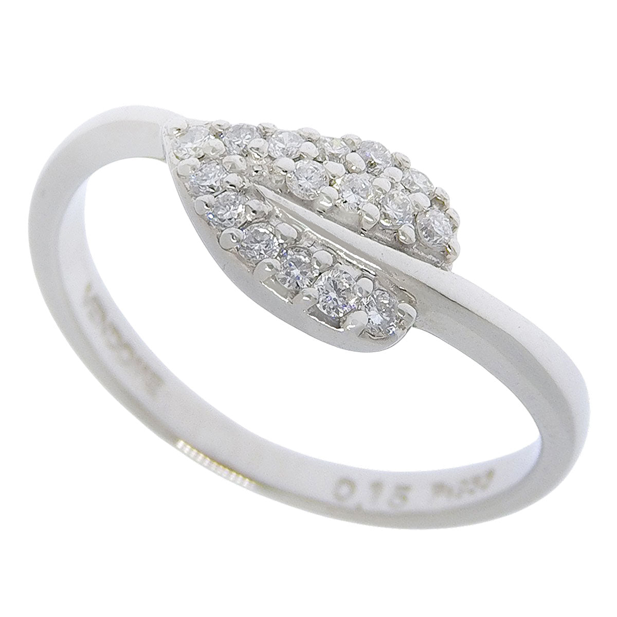 リーフリング ダイヤモンド D0.15 プラチナ Pt950 3.5g