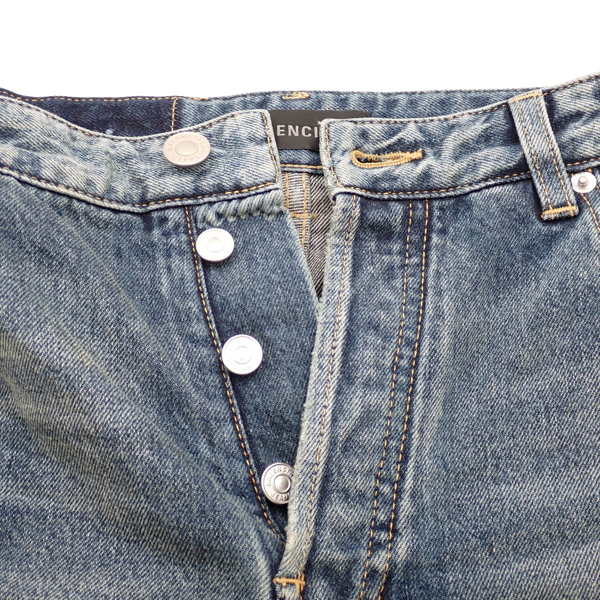 标志牛仔布 2023 24 服饰时尚服装破洞七分裤