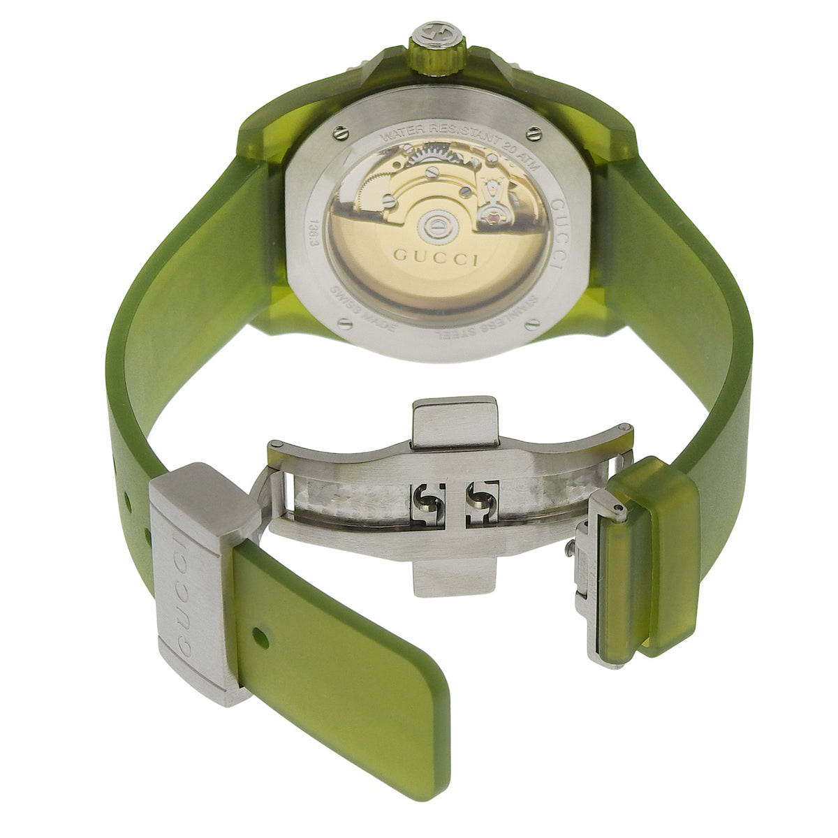 Dive YA136345 Rubber Stainless Steel Green Automatic Men's Watch