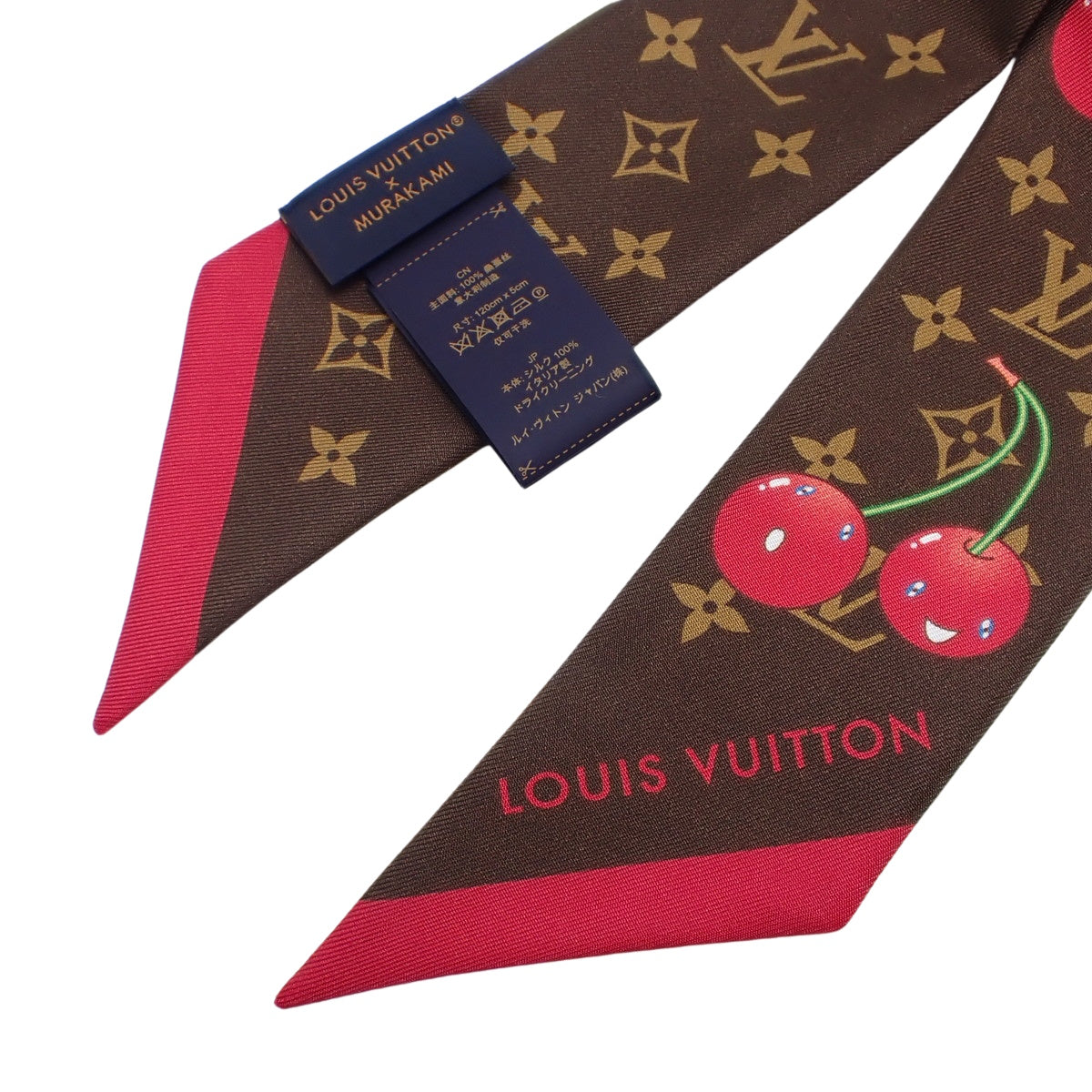 モノグラム・チェリー LV × TMバンドーBB 村上隆 コラボ シルク M96085