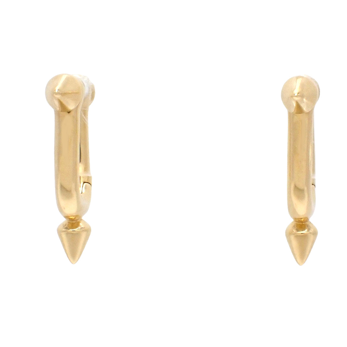 Titan earrings in 18K yellow gold