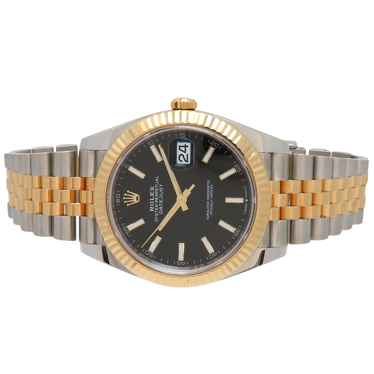 デイトジャスト41 126333 YG/SS ランダム番 ブラック 自動巻き メンズ