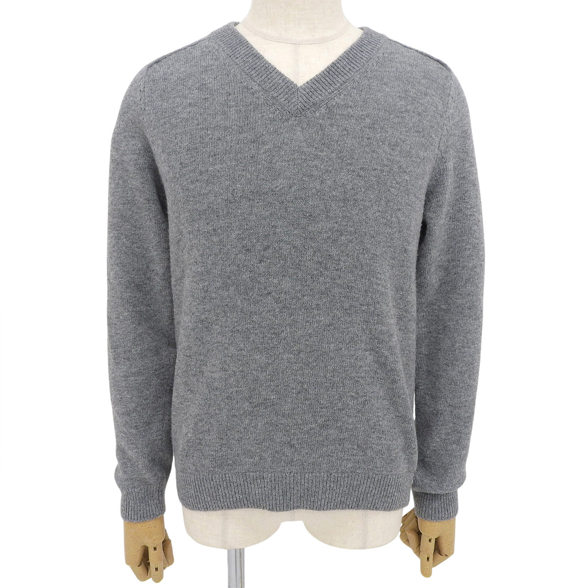 Vネックニット S