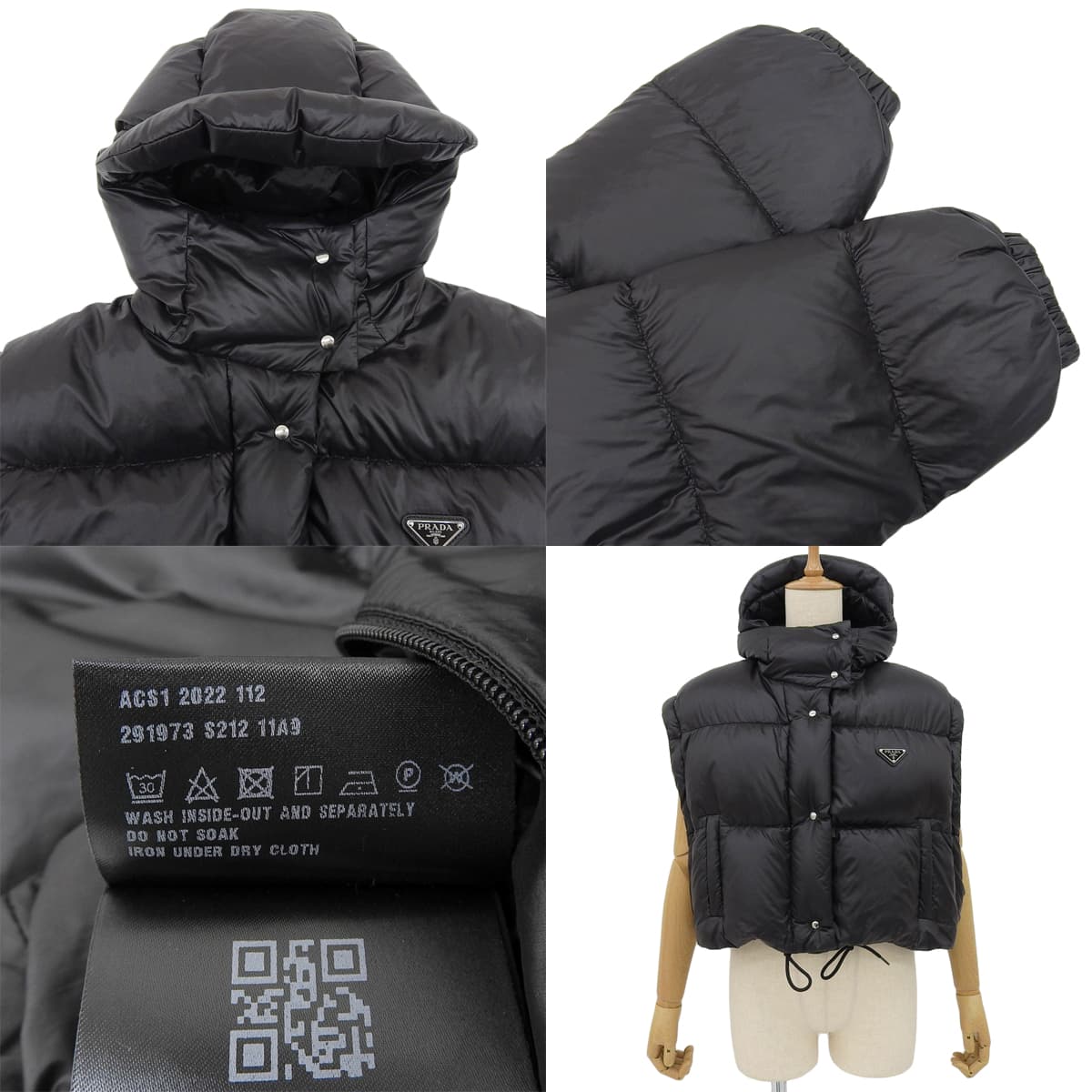 2022款尼龙可转换短款羽绒服，38码