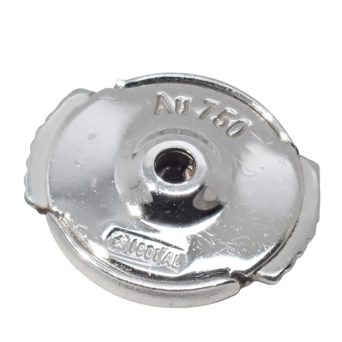 セルパンボエム 2モチーフ シングル スタッズイヤリング ダイヤモンド K18WG 3.6g