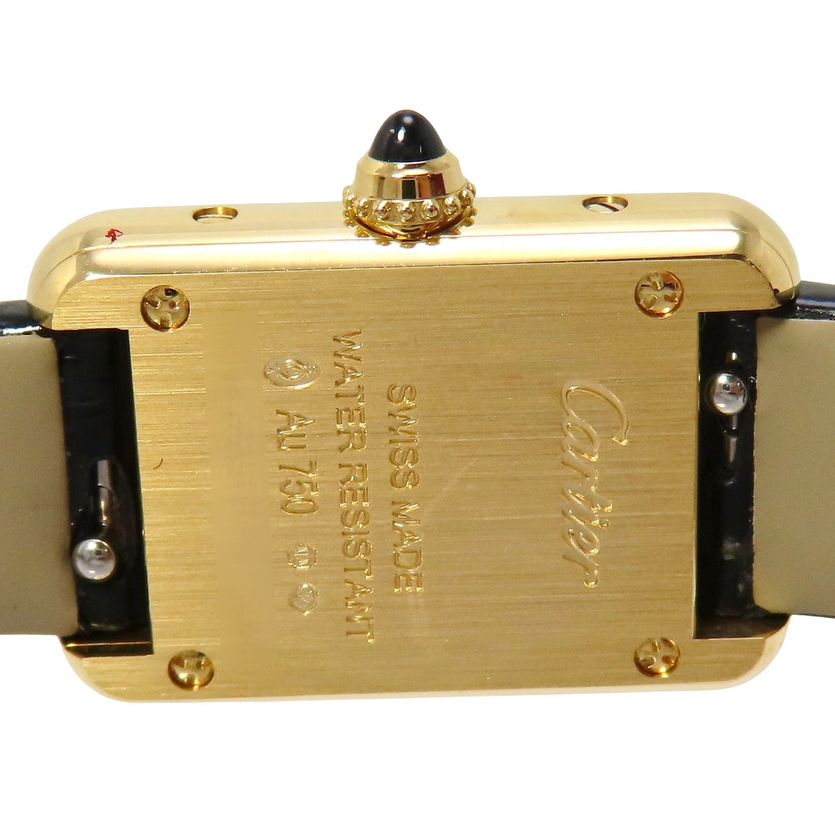 Tank Louis Cartier Mini WGTA0352 YG/Leather Silver Quartz Women's