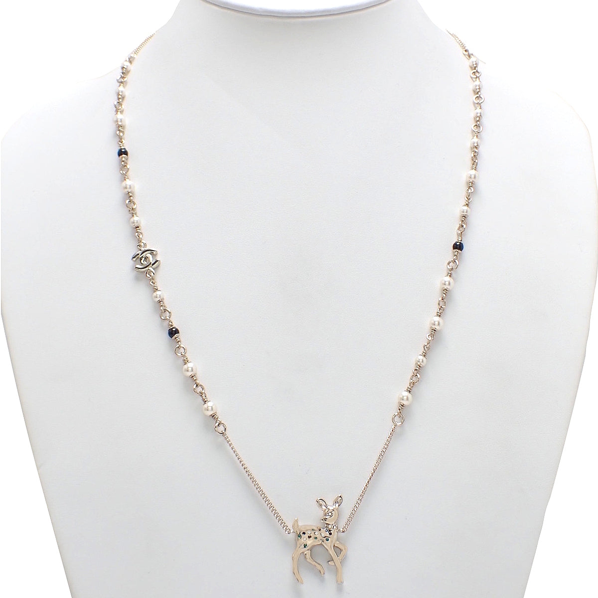 バンビパールネックレス メタル(GP) フェイクパール