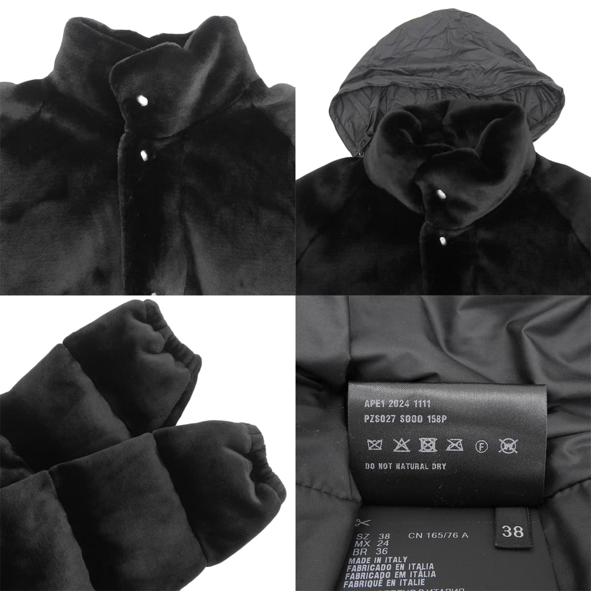 Fur oversized down jacket 2024 size 38