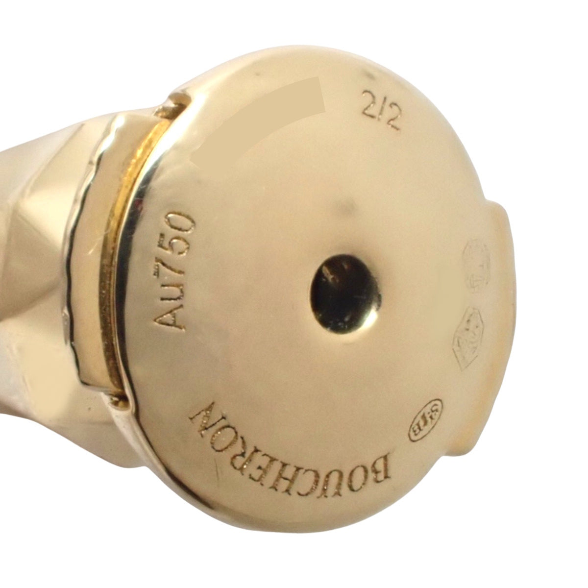 ジャック ドゥ ブシュロン シングル スタッズイヤリング ダイヤモンド イエローゴールド K18YG 3.9g