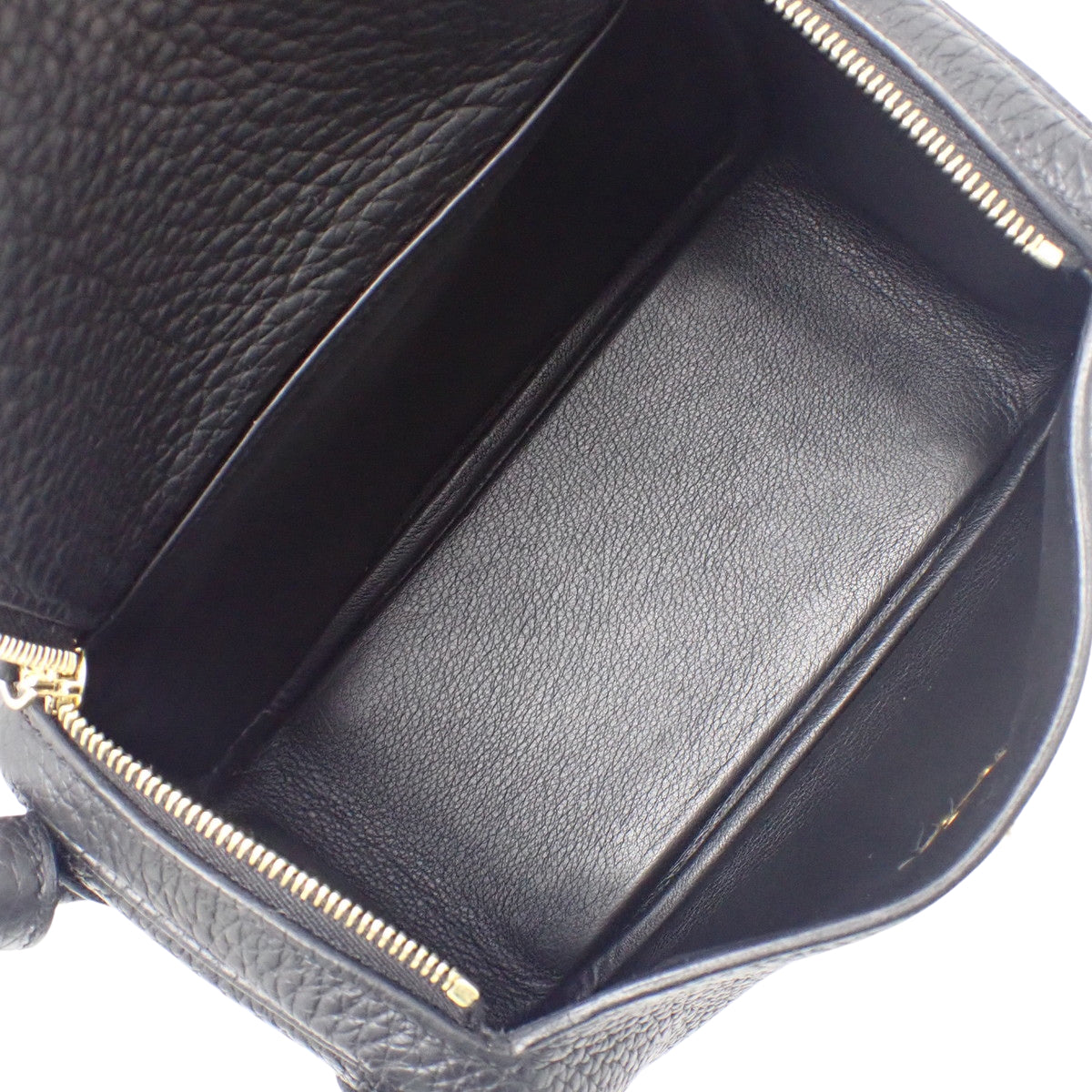 Lindy Mini Taurillon Clemence Leather Black with Gold Hardware and Z Stamp