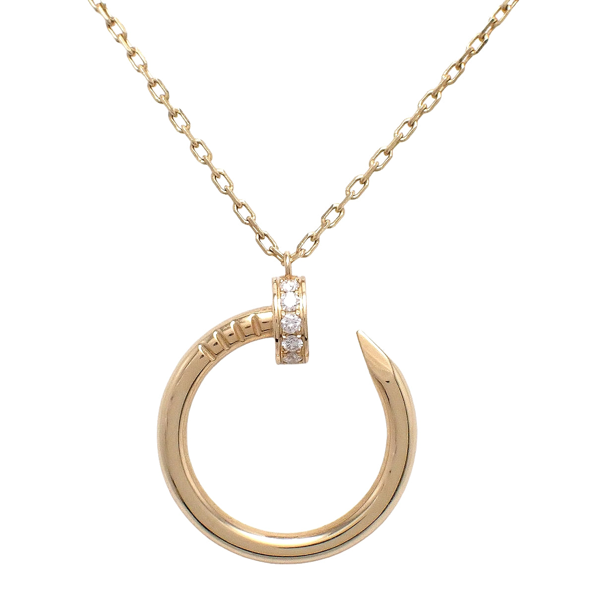 ジュスト アン クル ネックレス ダイヤモンド イエローゴールド K18YG 5.4g