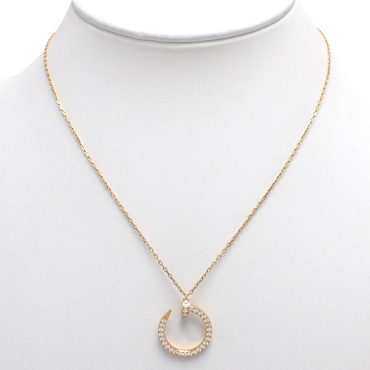 ジュスト アン クル ネックレス ダイヤモンド イエローゴールド K18YG 5.4g