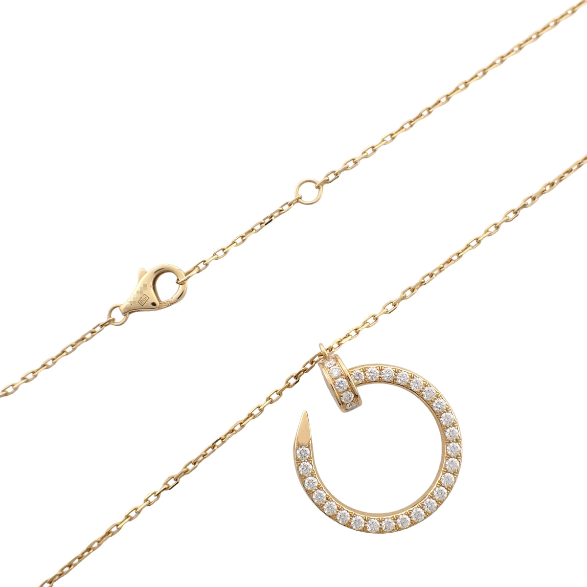 ジュスト アン クル ネックレス ダイヤモンド イエローゴールド K18YG 5.4g