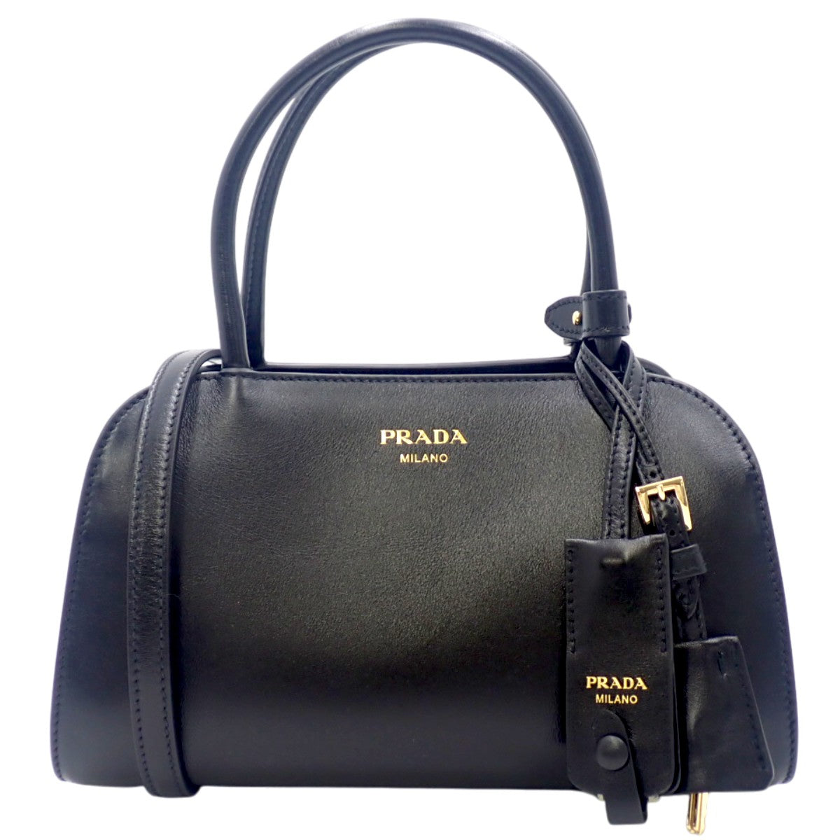 コフレ ミディアム ハンドバッグ レザー NERO ネロ 1BA503