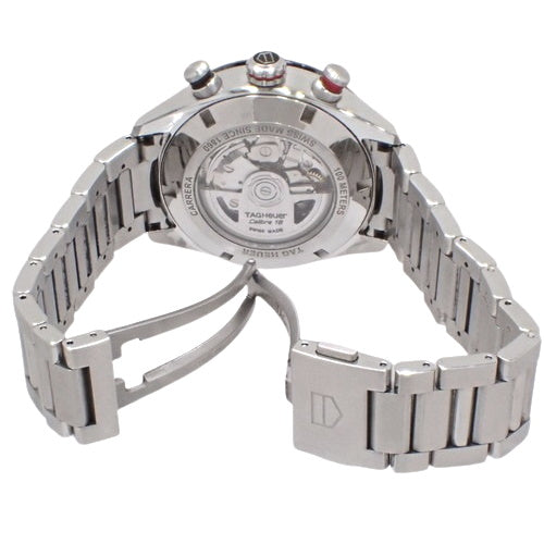 [2022 Warranty] Carrera Caliber 16 Chronograph CBN2A1AA.FT6228 Stainless Steel Automatic Watch, Purchased in July 2022, Black and Silver