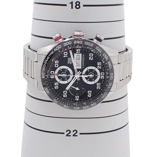 [2022 Warranty] Carrera Caliber 16 Chronograph CBN2A1AA.FT6228 Stainless Steel Automatic Watch, Purchased in July 2022, Black and Silver