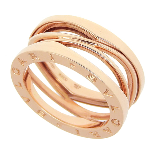 B-zero1 Legend Ring 353566, 18K Pink Gold with Warranty, Size 14 (54)