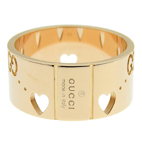 Icon Amour Wide Ring, 18K Pink Gold, PG, Accessory, Jewelry, Heart, Size 14 (54)