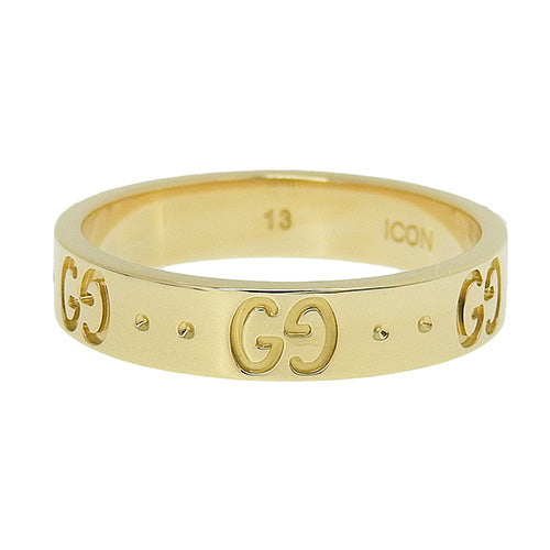 アイコン リング ‎660070 J8500 8000(2024年11月現在現行品) K18 イエローゴールド YG アクセサリー ジュエリー GGロゴ 12.5(52.5)号