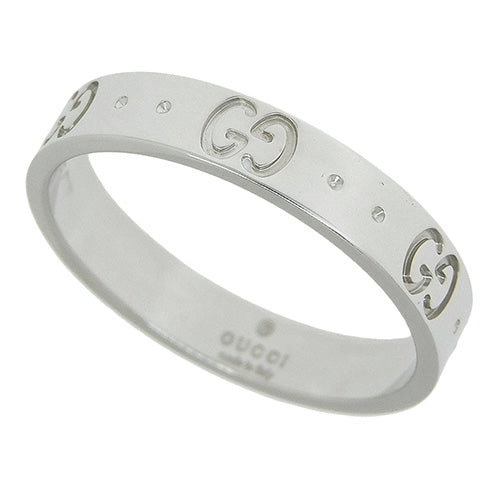 アイコン スリムリング 660070 J8502 9000(2024年11月現在現行品) K18 ホワイトゴールド WG アクセサリー ジュエリー GGロゴ 18(58)号