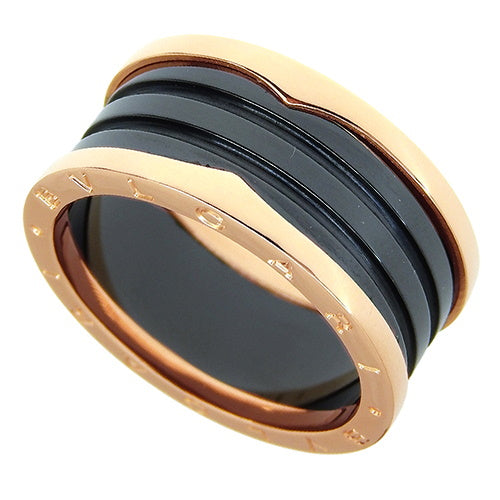 B-zero1 B-zero1 Ring, 18K Pink Gold, PG, Ceramic, Accessory, Jewelry, B-zero1, Size 28 (68)
